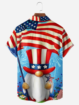 Independence Day American Flag Gnomes - Hawaiian Shirt