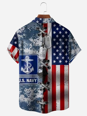 Independence Day Veterans Navy - Hawaiian Shirt