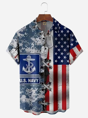 Independence Day Veterans Navy - Hawaiian Shirt