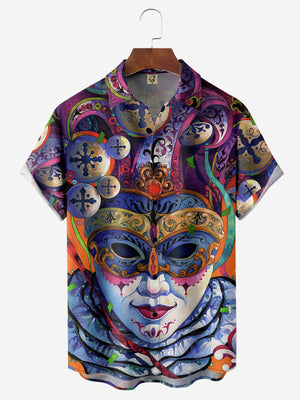 Mardi Gras Mask Art - Hawaiian Shirt