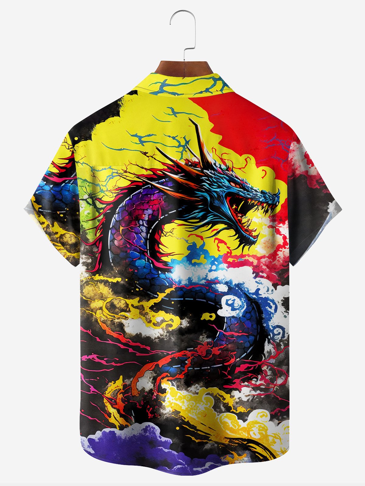 Colorful Dragon Art Short Sleeve - Hawaiian Shirt