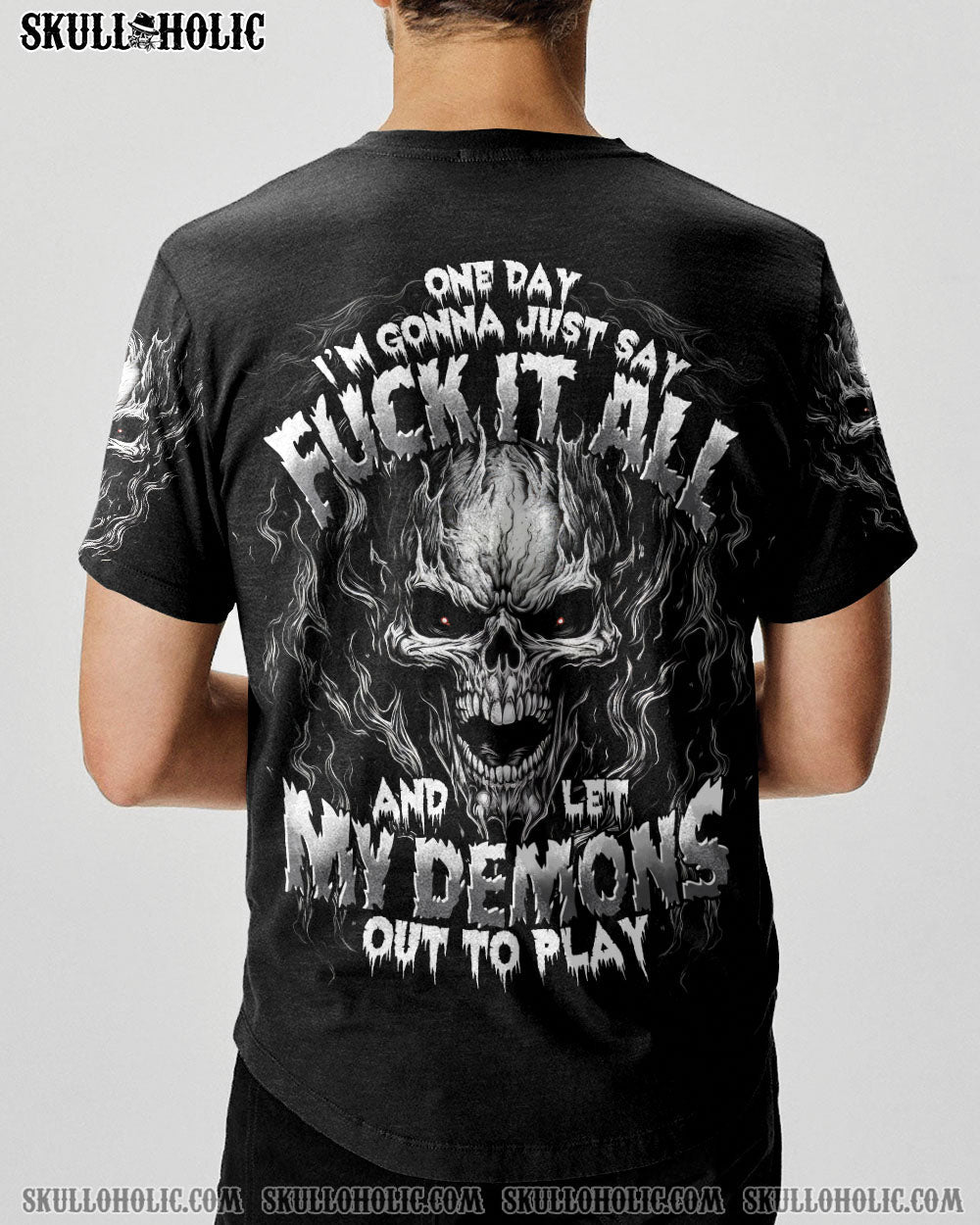ONEDAYI_MGONNAJUSTSAYALLOVERPRINT TYTD1811242_Shortsleeves_V neckShirt_S1