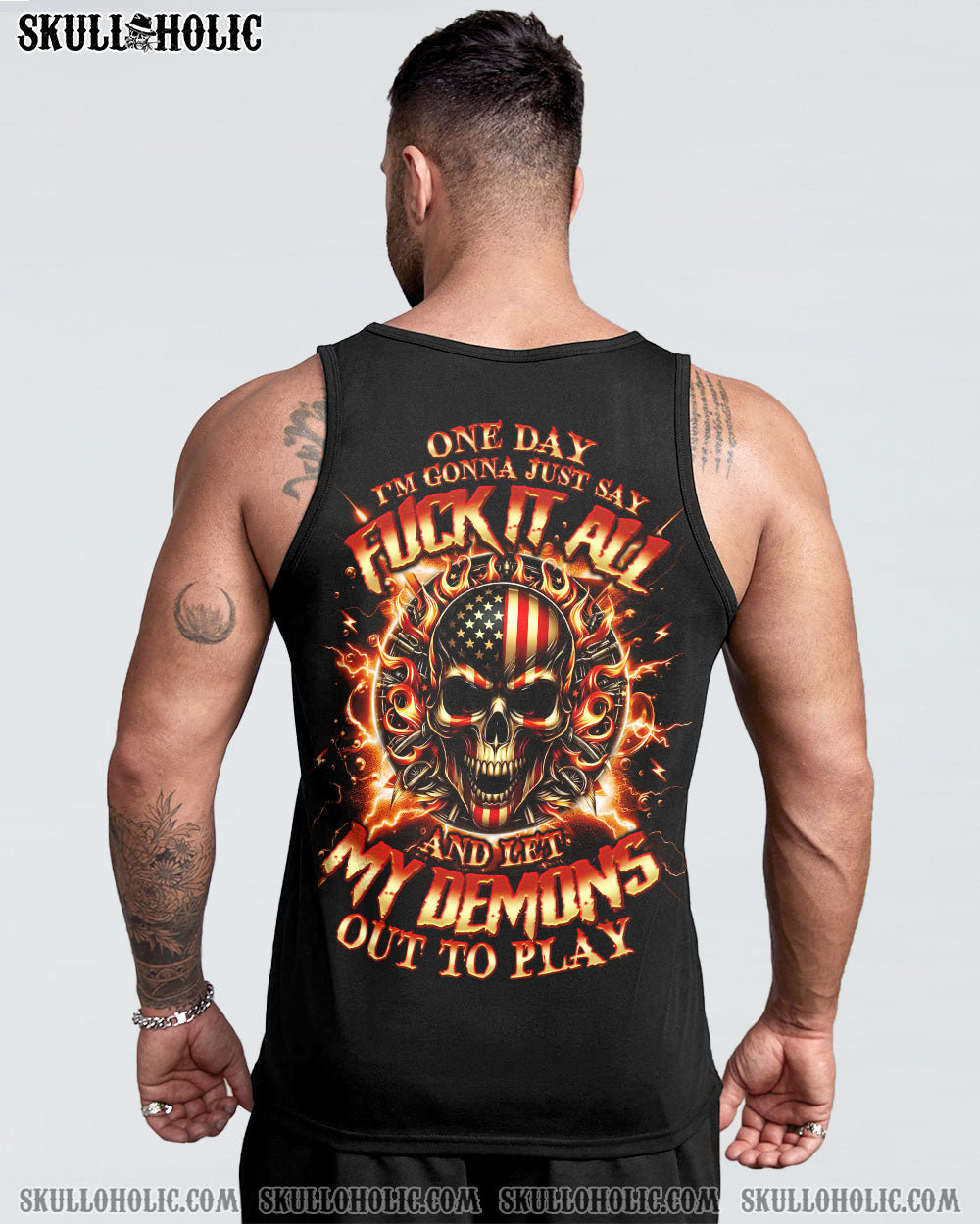 ONEDAYI_MGONNAJUSTSAYDEMONSKULLALLOVERPRINT TLNO1412241_Tanks_UnisexTankTop_S1