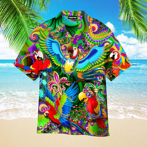 Parrot Mardi Gras - Hawaiian Shirt