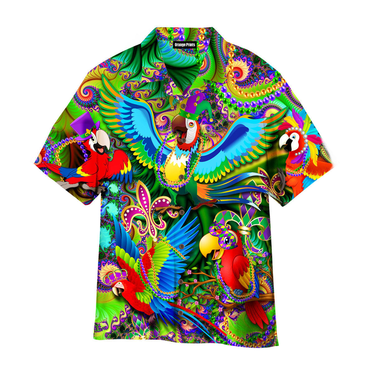 Parrot Mardi Gras - Hawaiian Shirt