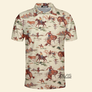 Avis89 Western Retro Cowboy - Men Polo Shirt 