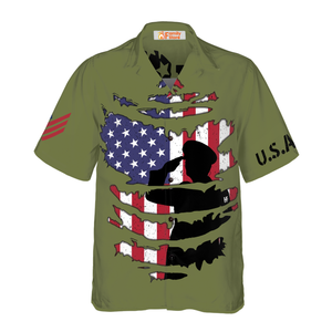 Veteran's Proud Silhouette - For Men And Women - Hawaiian Shirt