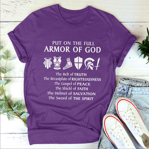 Unique Christian Unisex T-shirt - Put On The Full Armor Of God NUM352