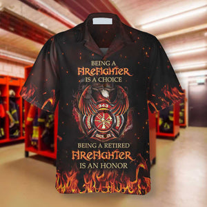 Retired Firefighter Honor Fireman Hawaiian Shirt