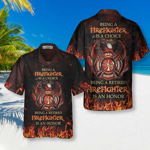 Retired Firefighter Honor Fireman Hawaiian Shirt