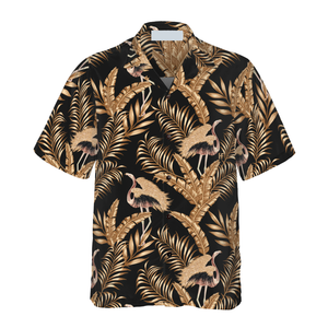 Rose Gold Flamingo Hawaiian Shirt