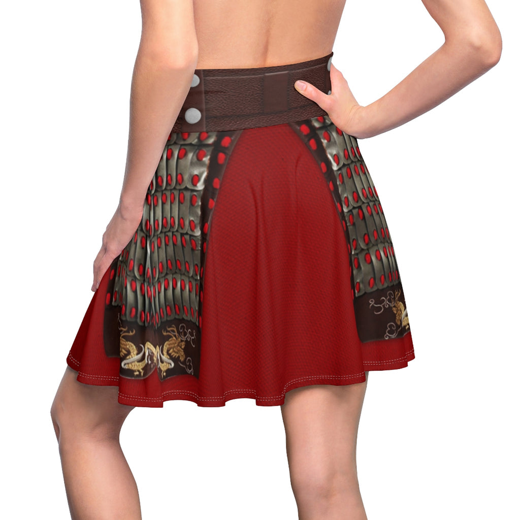 Mulan Red Hanfu Cosplay Costume - Skater Skirt