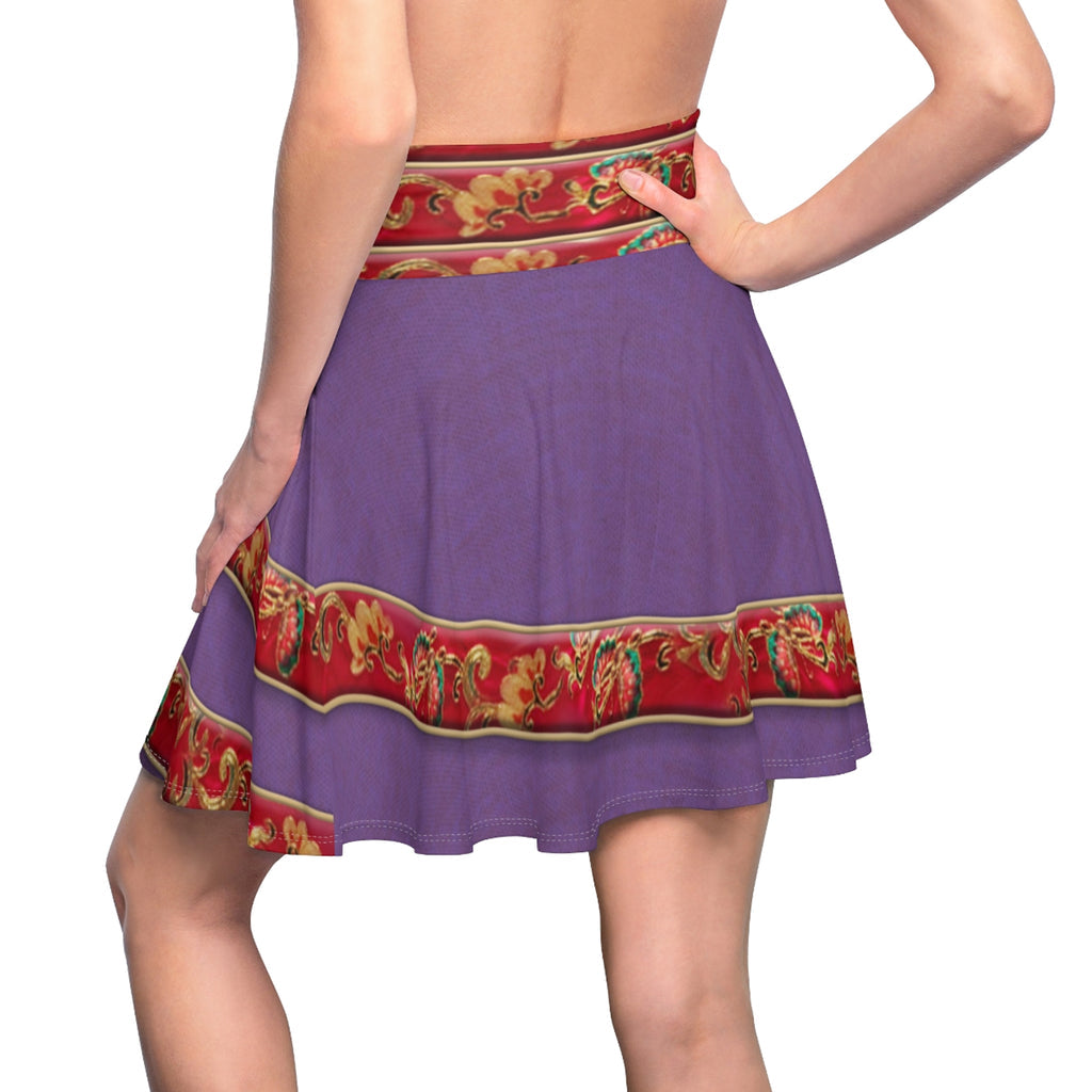 Mulan Purple Outfit Cosplay Costume  - Skater Skirt