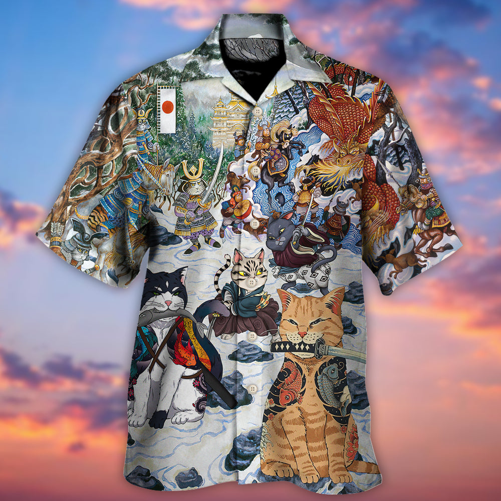 Samurai Cats - A Small Measure of Peace - Hawaiian Shirt