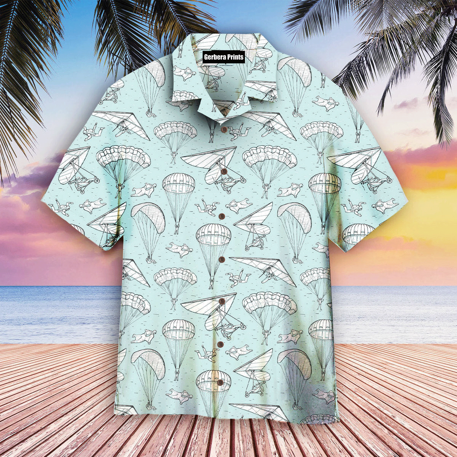 SkydivingTropicalGreenAlohaHawaiianShirtsForMenAndForWomenWT6541_9189_2