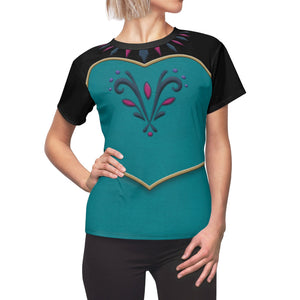 Elsa Coronation Frozen Cosplay Costume - 3D Women Tshirt