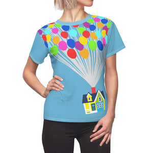 Pixar Up Movie Balloon House Cosplay Costume - 3D Women Tshirt