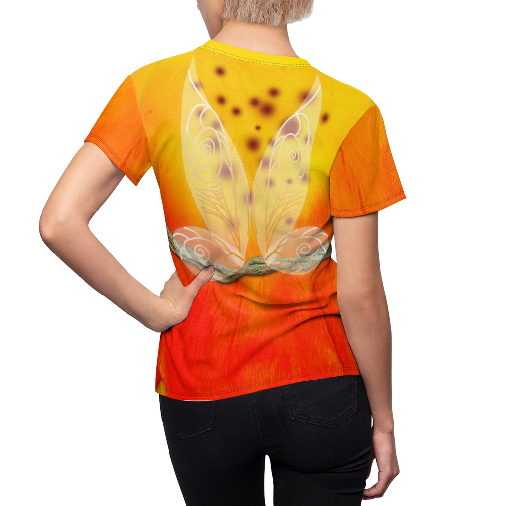 Orange Fawn Tinker Bell Cosplay Costume - 3D Women Tshirt