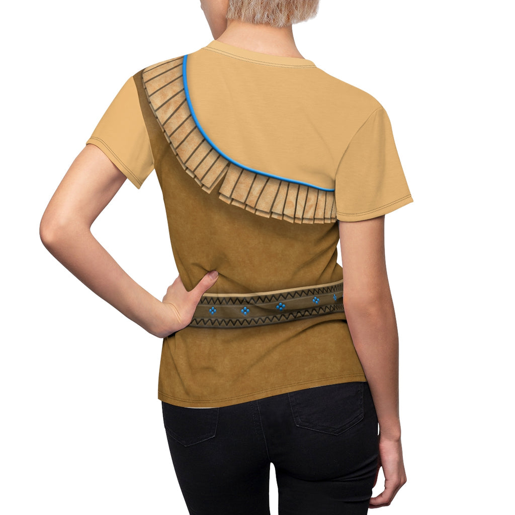 Pocahontas Pattern Cosplay Costume - 3D Women Tshirt