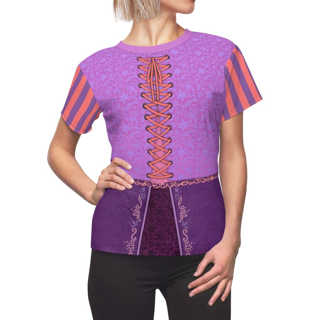 Purple Rapunzel  Tangled Cosplay Costume - 3D Women Tshirt