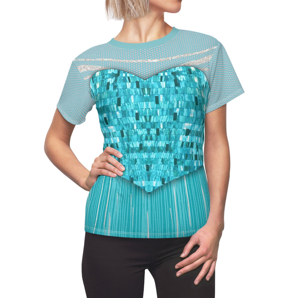 Frozen Movie Queen Elsa Cosplay Costume - 3D Women Tshirt