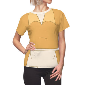 Tiana Yellow Waitress The Princess And The Frog Cosplay Costume - Women Tshirt