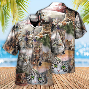 Tabby Cat Art Daily Portrait - Hawaiian Shirt