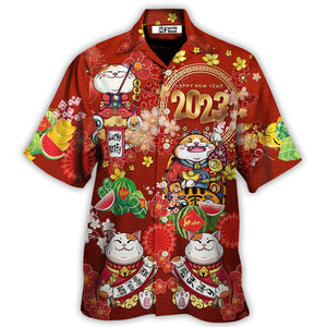 Tet Holiday Cat Happy New Year 2023 - Hawaiian Shirt