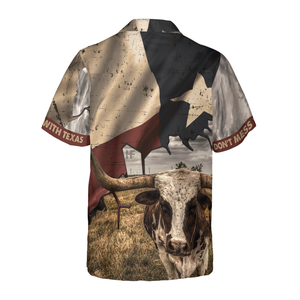 State Map Pattern Flag, Don't Mess With Texas Longhorns Hawaiian Shirt