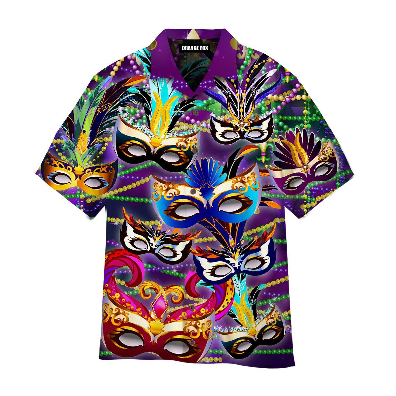 The Masks Mardi Gras Colorful - Hawaiian Shirt