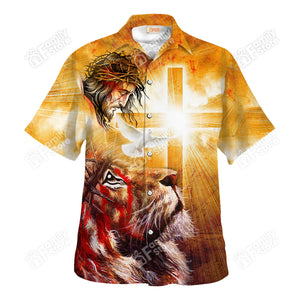 The Glory Of Jesus Lion - For Men And Women - Hawaiian Shirt