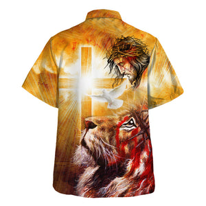 The Glory Of Jesus Lion - For Men And Women - Hawaiian Shirt