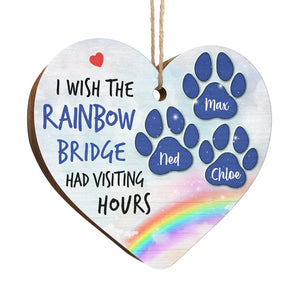 The Rainbow Bridge - Pet Memorial - Personalized Shaped Wood Ornament DN100