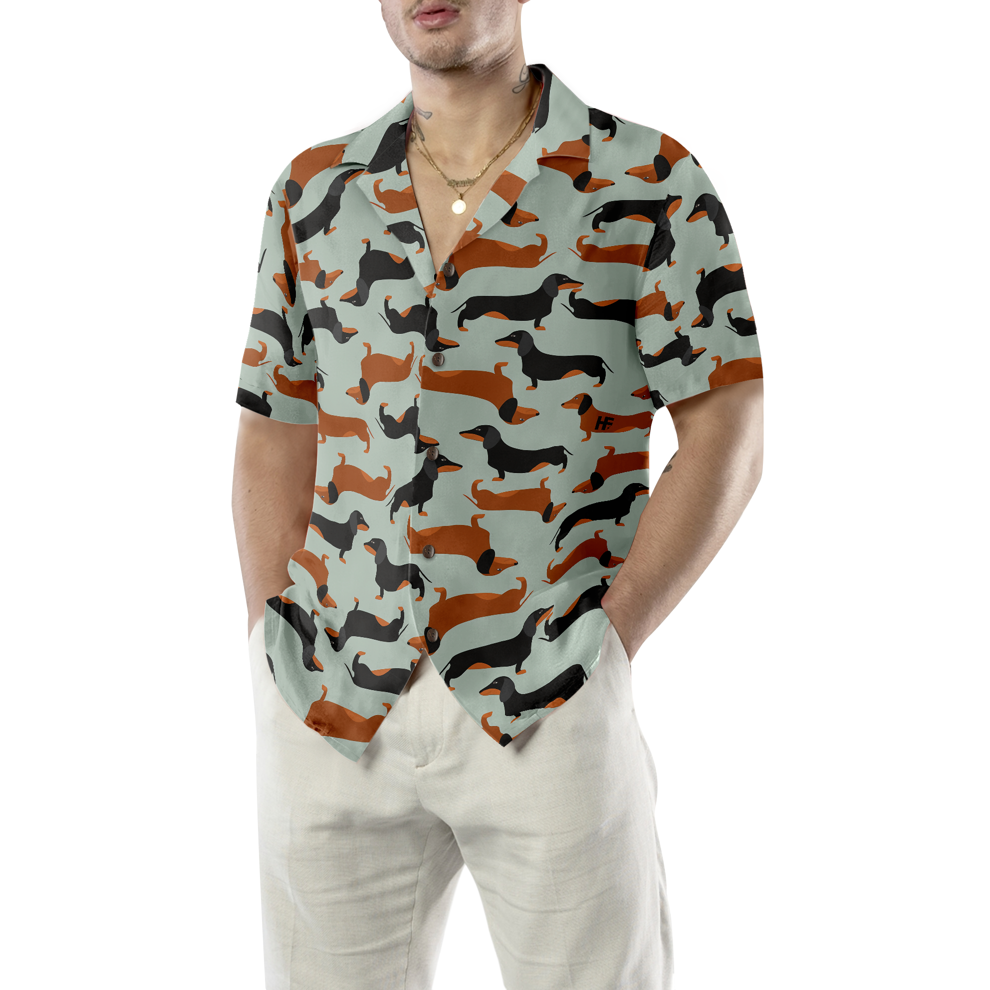 TinyDachshundCuteDogPatternHawaiianShirt_5149_5