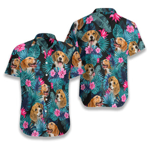 Tropical Beagle Hawaiian Shirt Summer Vibe