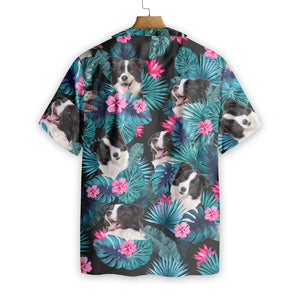 Tropical Border Collie Hawaiian Shirt Summer Vibe