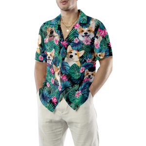 Tropical Corgi Dog Hawaiian Shirt Summer Vibe