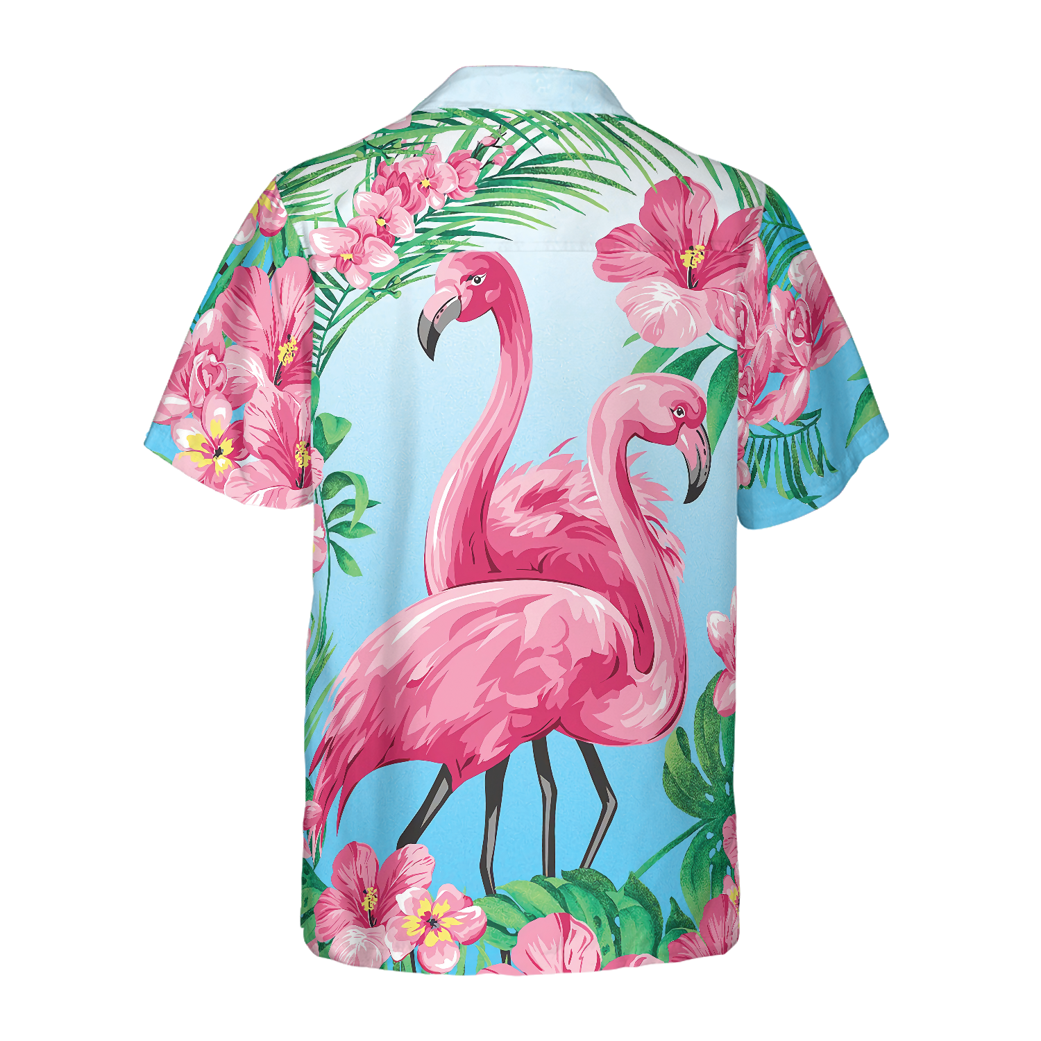 Tropical Floral Flamingo Hawaiian Shirt Summer Vibe