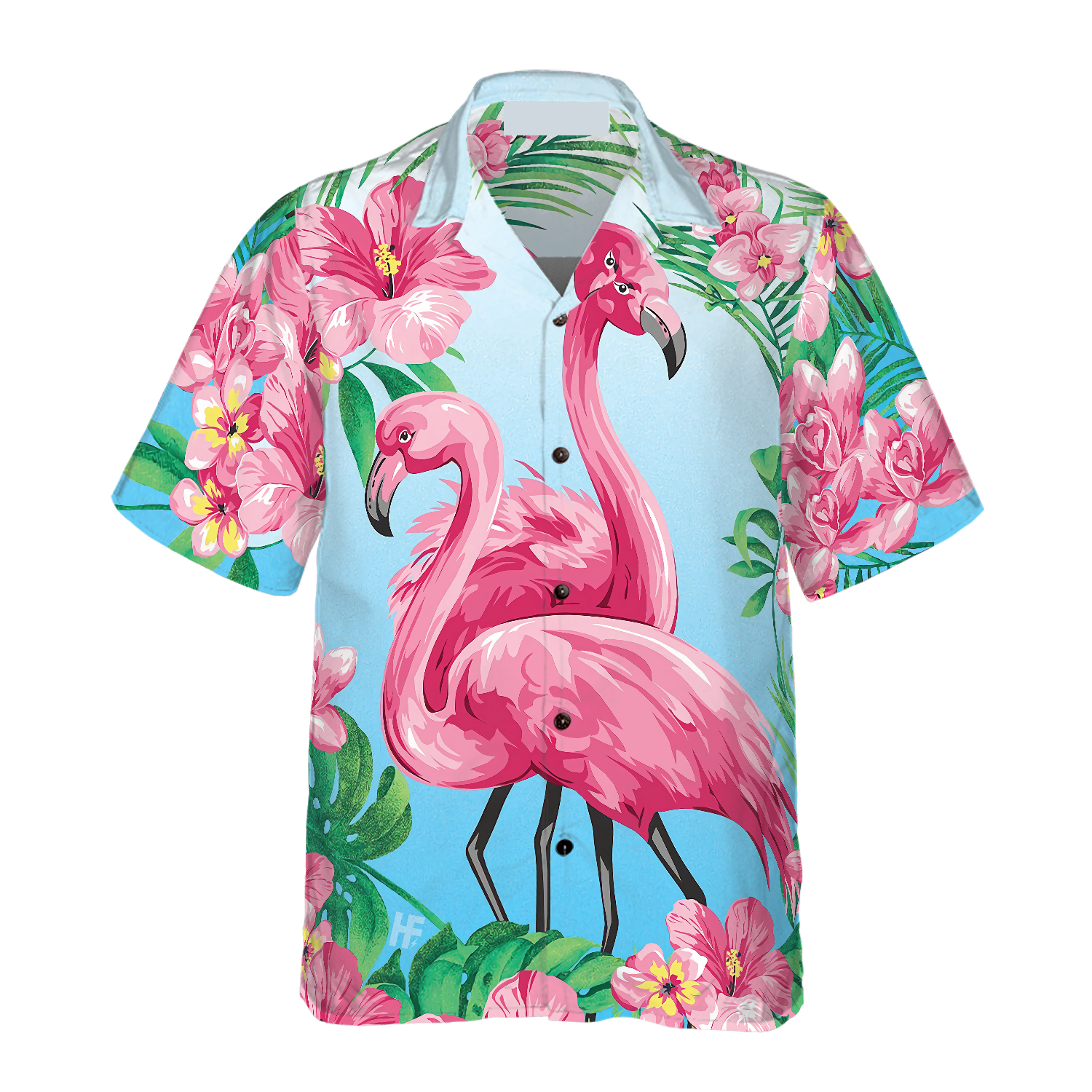 Tropical Floral Flamingo Hawaiian Shirt Summer Vibe