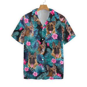 Tropical German Shepherd Hawaiian Shirt Summer Vibe