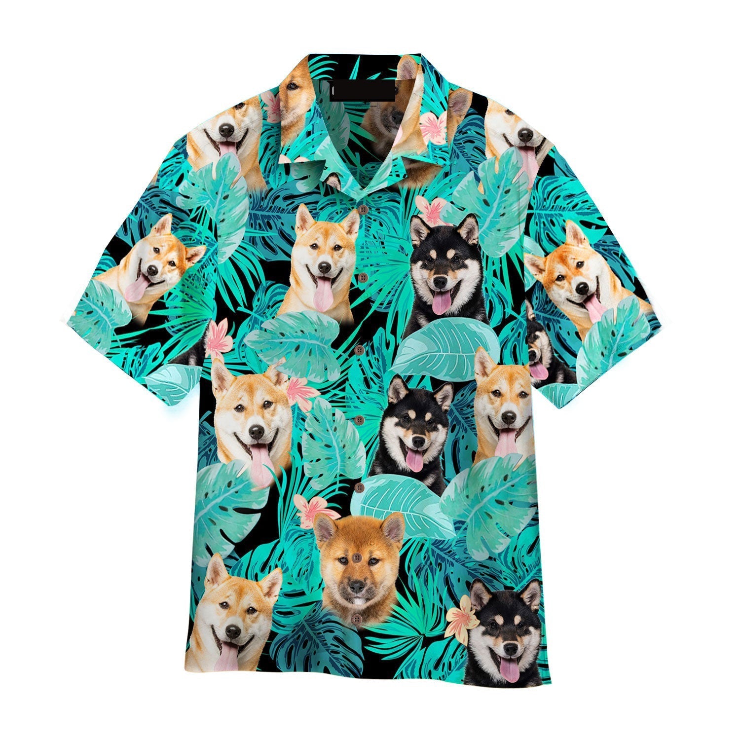 Tropical Shiba Inu Dog Blue Aloha - Hawaiian Shirt Summer Vibe