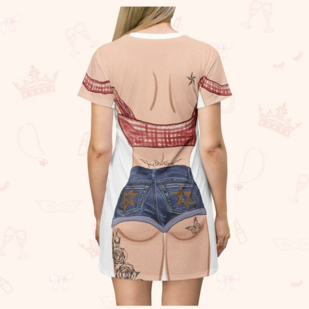 Daisy Duke Cowgirl Cosplay Costume - Tshirt Dress