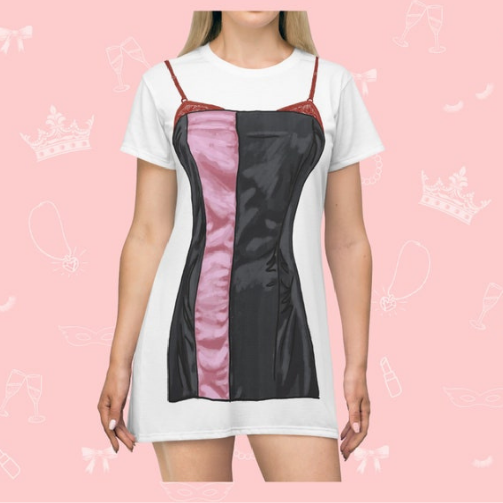 Loungewear Inspired 2-Strap Dress Cosplay Costume - Tshirt Dress