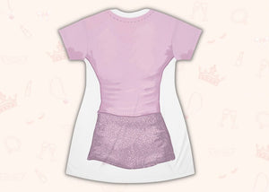 Purple Loungewear With Bow Tie Cosplay Costume - Tshirt Dress