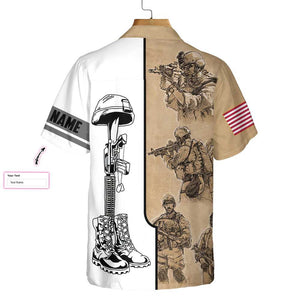 Veteran US Army Vintage - Personalized Hawaiian Shirt