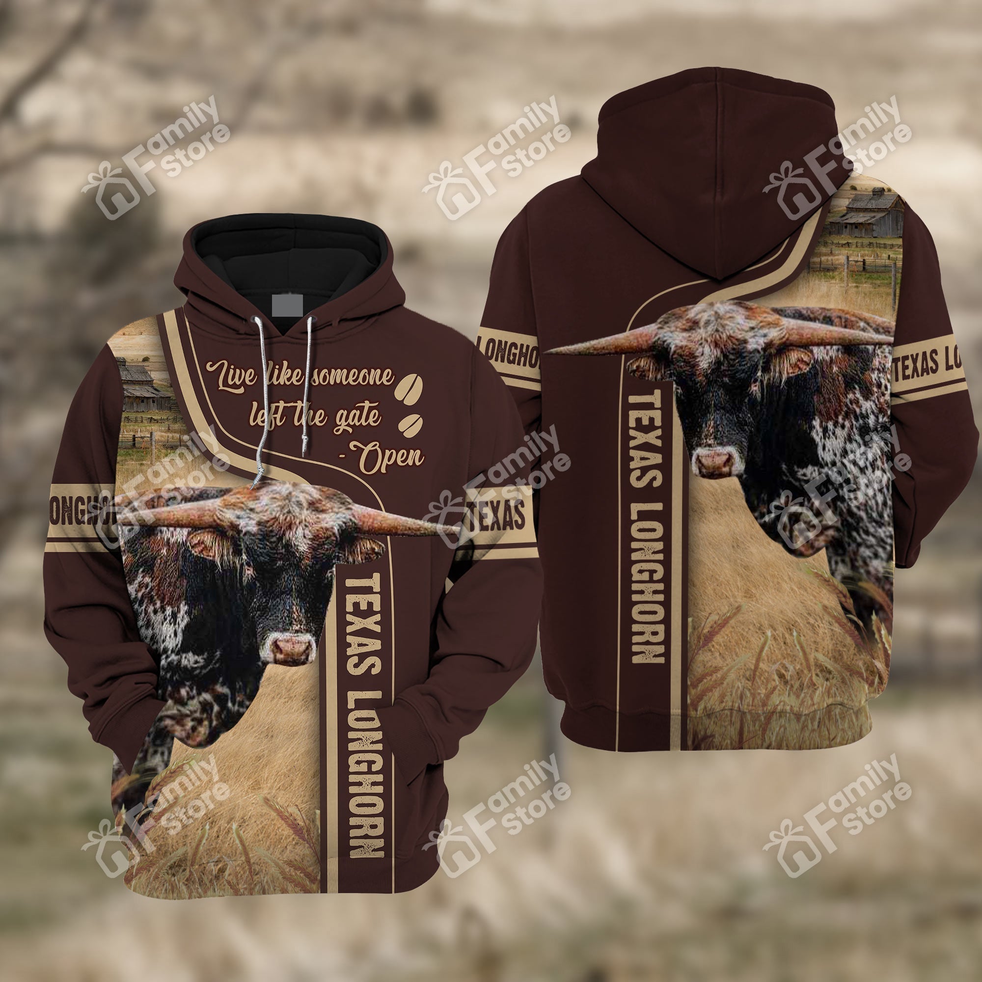 Uni Cattle Image All Over Printed 3D - Hoodie