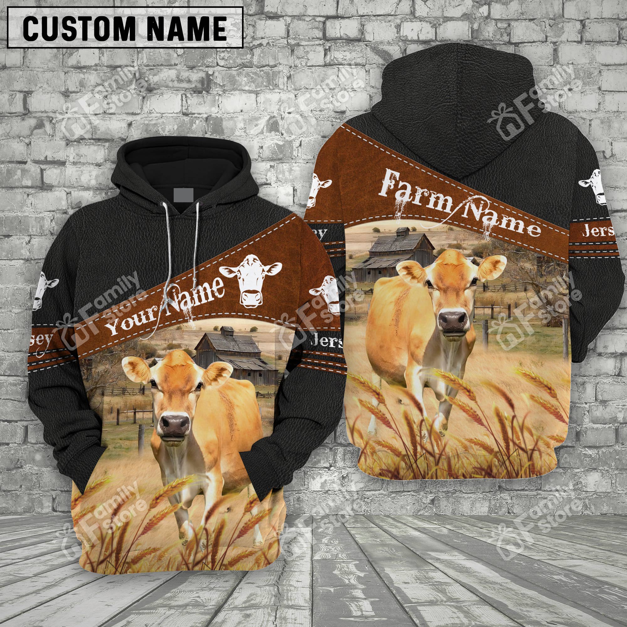 Uni Jersey On Farms Printed 3D Black - Personalized Hoodie