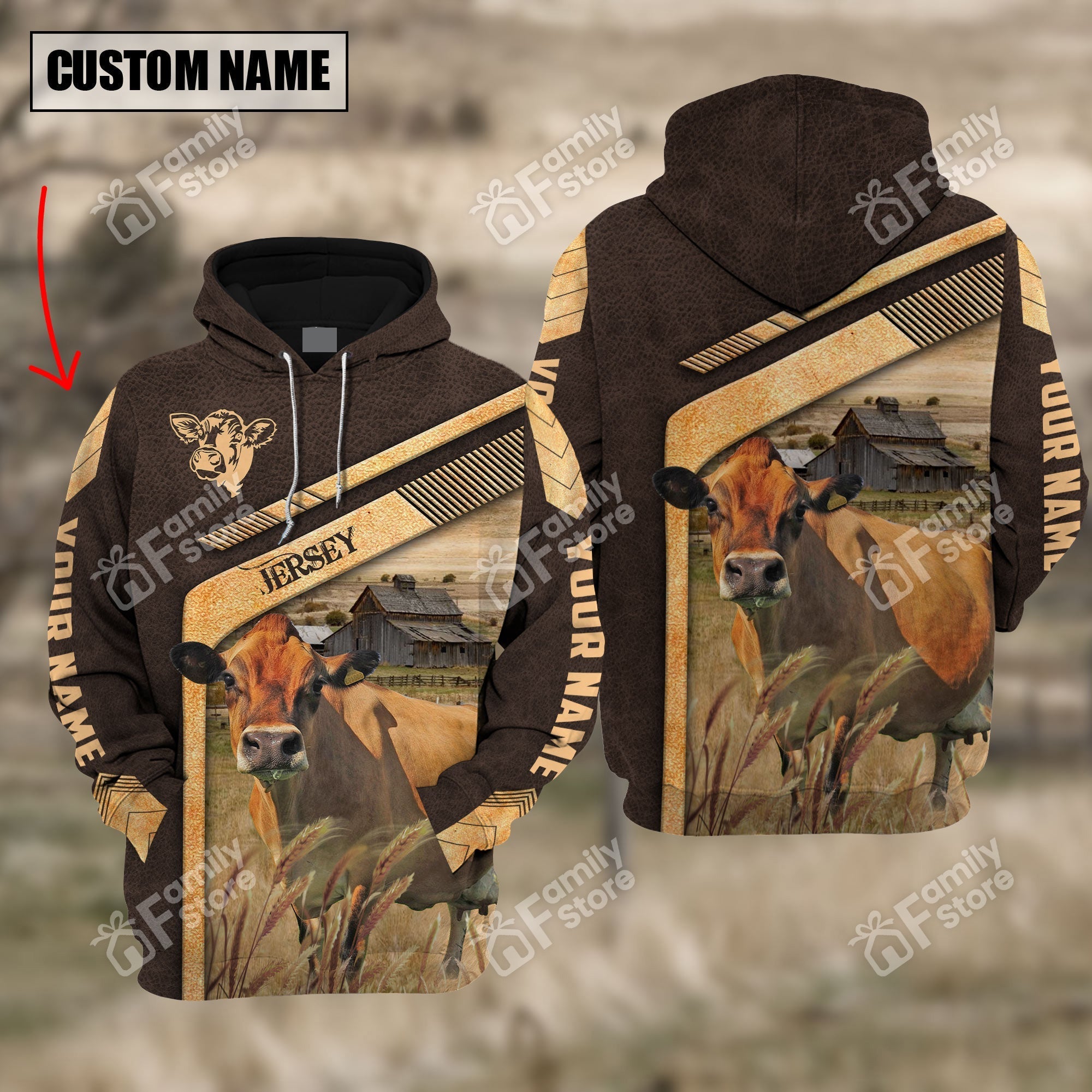 Uni Jersey On The Meadow - Personalized Hoodie