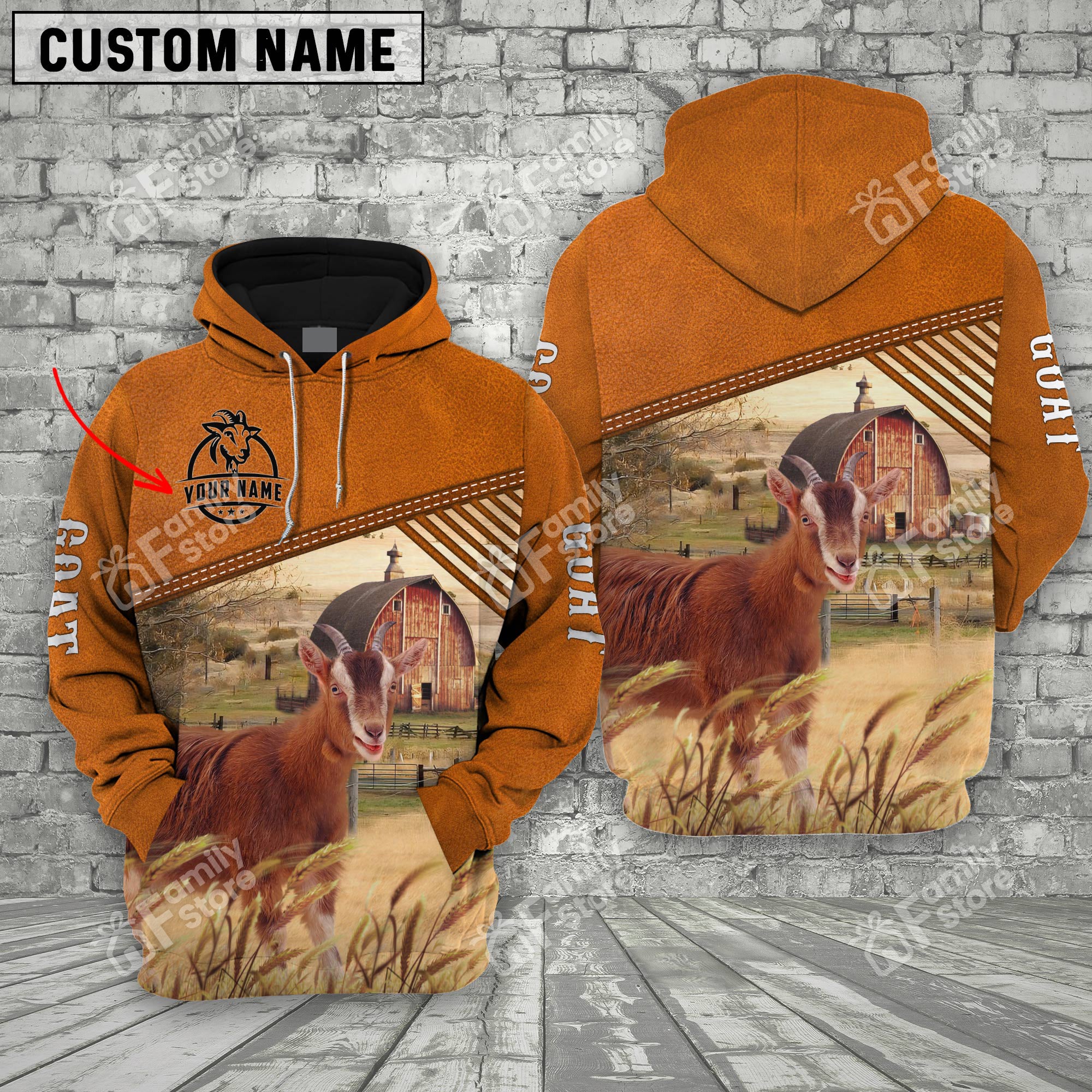 Uni Goat Barn Farm 3D - Personalized Hoodie