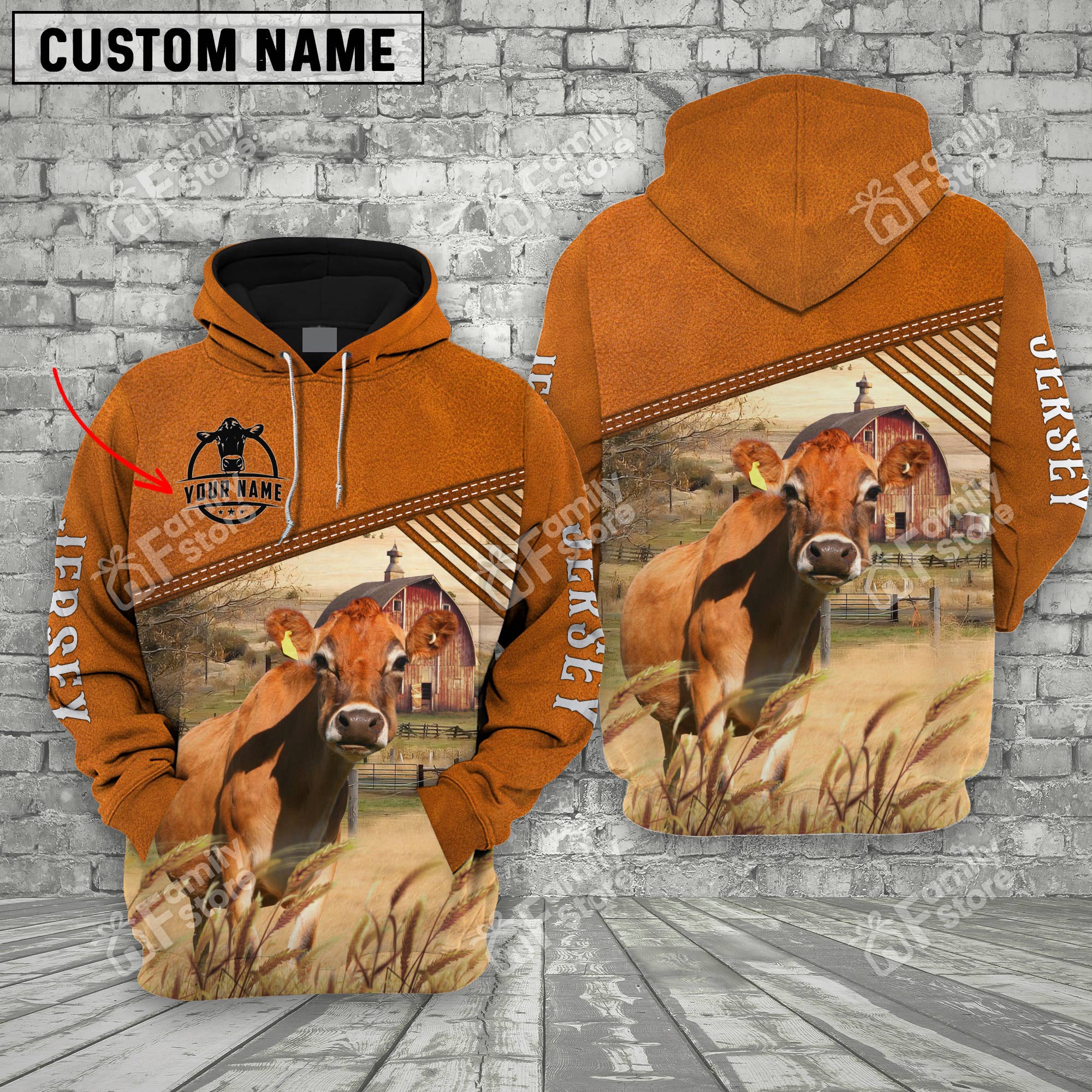 Uni Jersey Barn Farm 3D - Personalized Hoodie